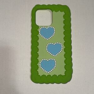 Green Heart iPhone Case – Fits iPhone 14 Pro Max/15 plus